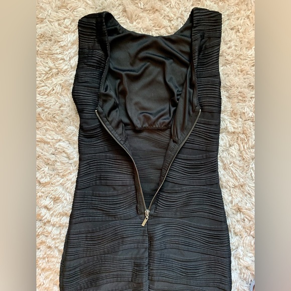 B.Darlin Black Sleeveless Dress Mini Bodycon Ribbed - Picture 5 of 5